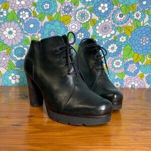 Paul Green Fiona Black Leather Ankle Booties Size:USA 6 (UK 3.5)